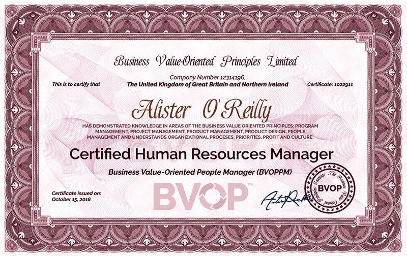 Human Resources Manager Certificate Human Resources Manager Certificate