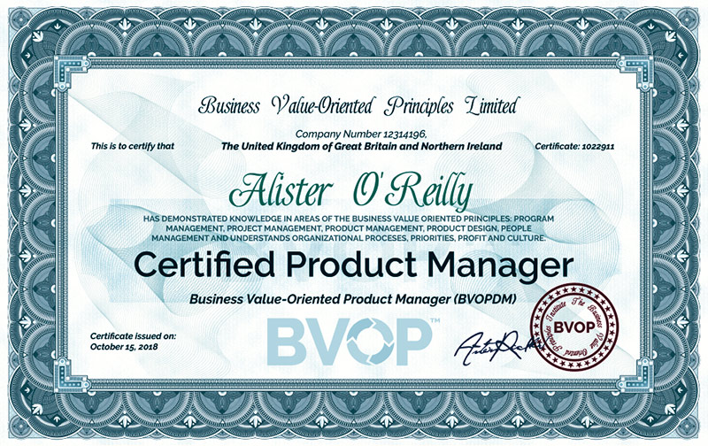 Product Manager Certificate Product Manager Certificate